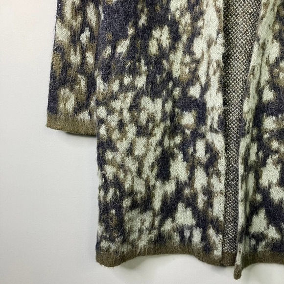 Adyson Parker Alpaca Wool Blend Abstract Open Front Cardigan Women's Size S - Picture 11 of 15